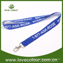 Custom colar poliéster material jacquard lanyards com gancho